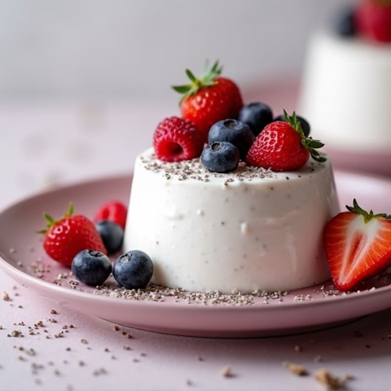Greek Yogurt Protein Mousse with Mixed Berries