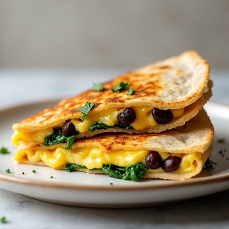 High-Protein Cheesy Breakfast Quesadilla