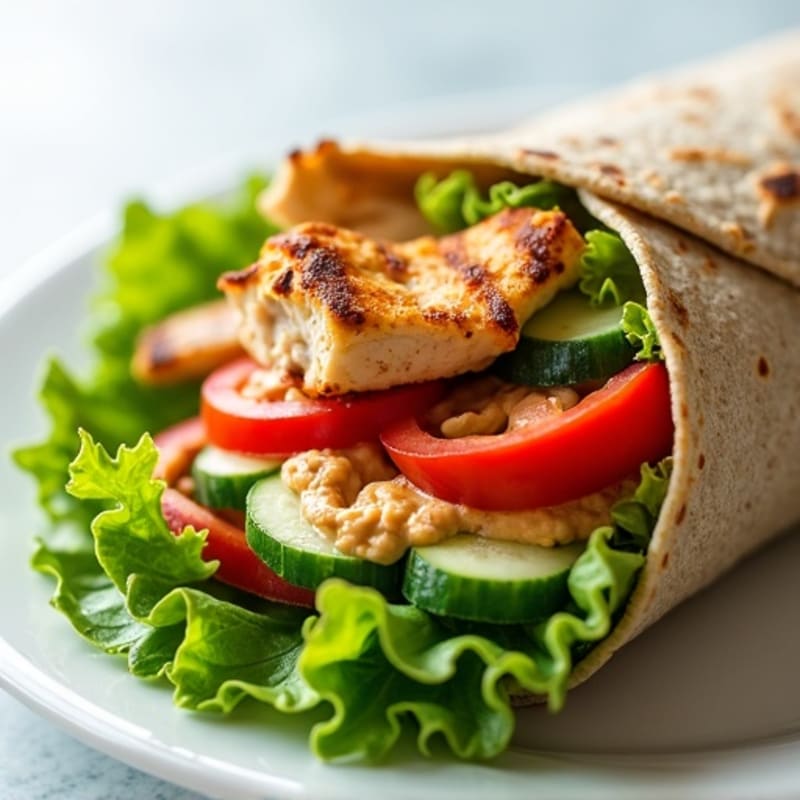 Grilled Chicken and Fresh Veggie Wrap