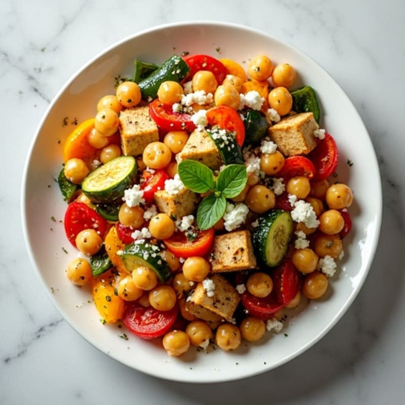Roasted Rainbow Vegetable Medley with Garlic Herb Seasoning