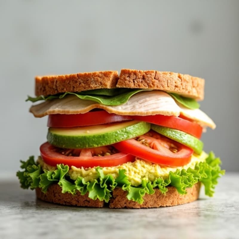 Stacked Turkey Club with Fresh Avocado