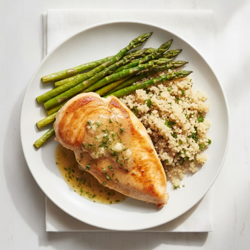 Pan-Seared Chicken with Herb Butter Sauce