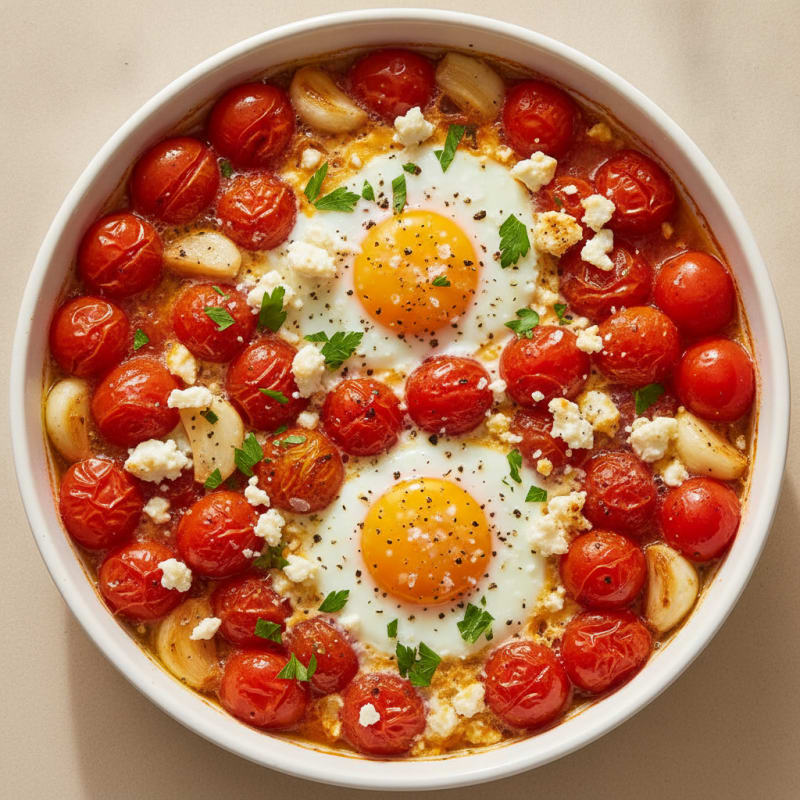 Baked Eggs with Roasted Tomatoes