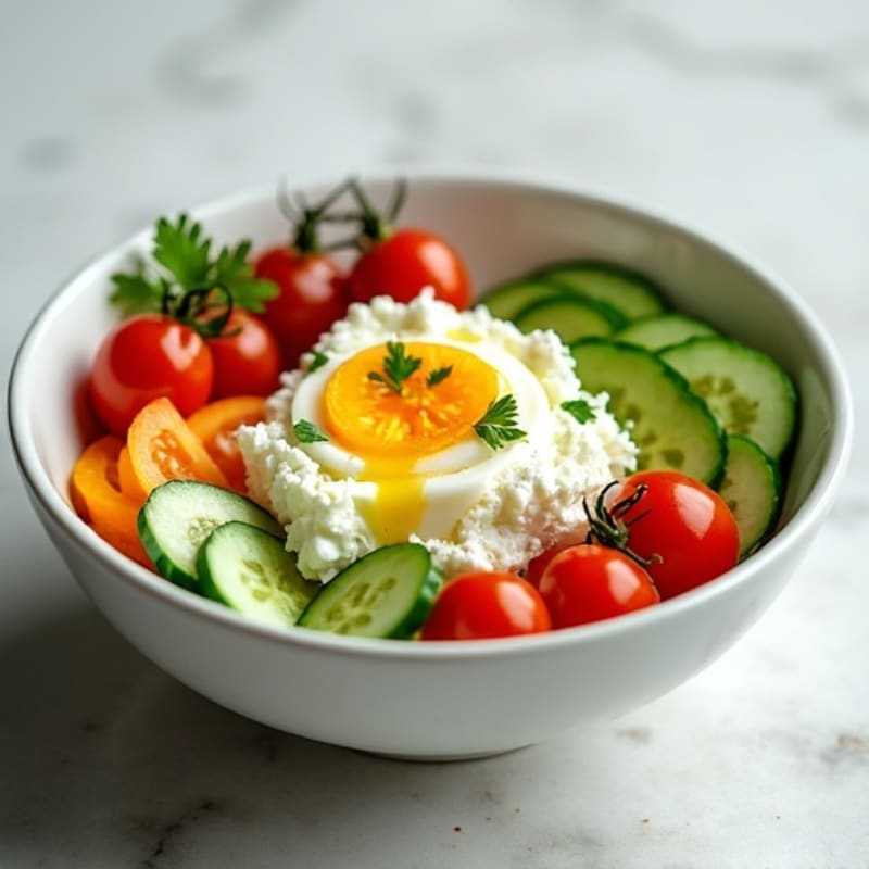 Protein-Packed Savory Cottage Cheese Bowl with Fresh Herbs