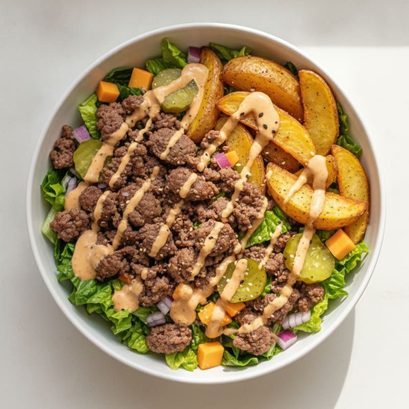 Big Mac Inspired Protein Bowl