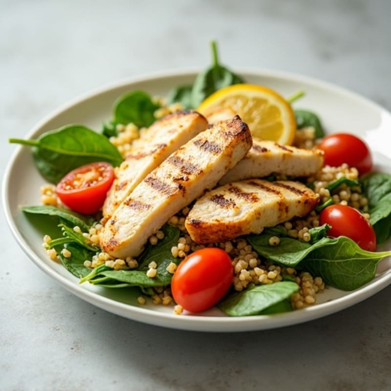 Grilled Chicken Salad with Crunchy Cabbage and Lemon Vinaigrette