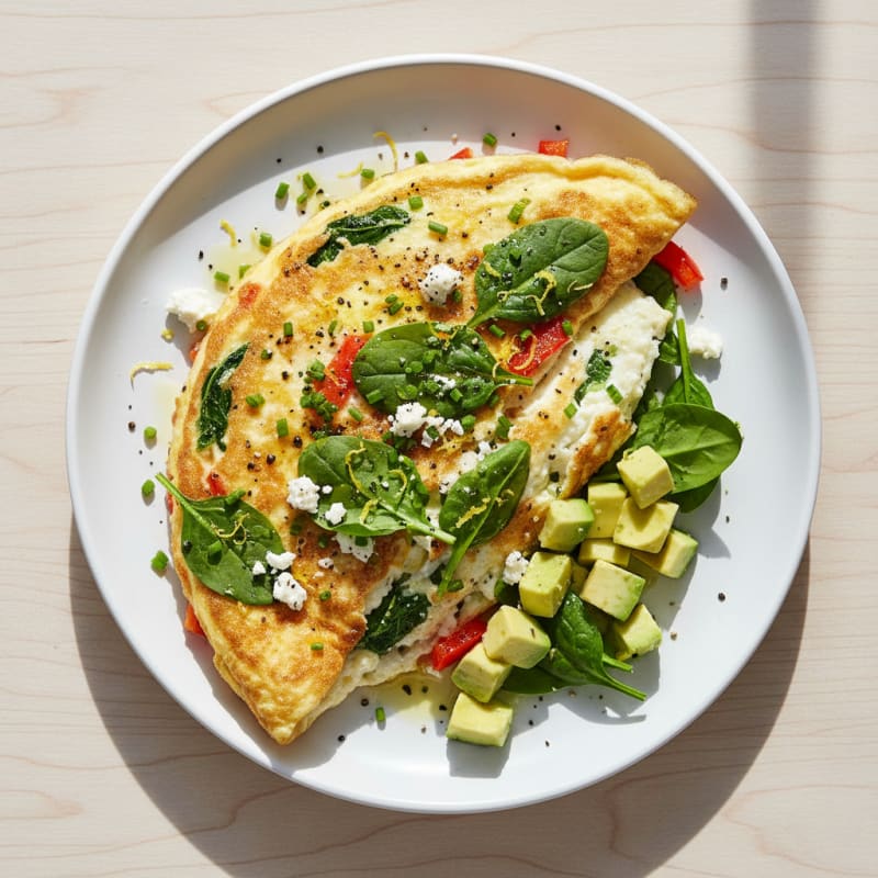 Fluffy Zesty Egg White Omelet