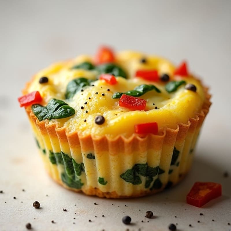 Fluffy Baked Egg and Spinach Muffins