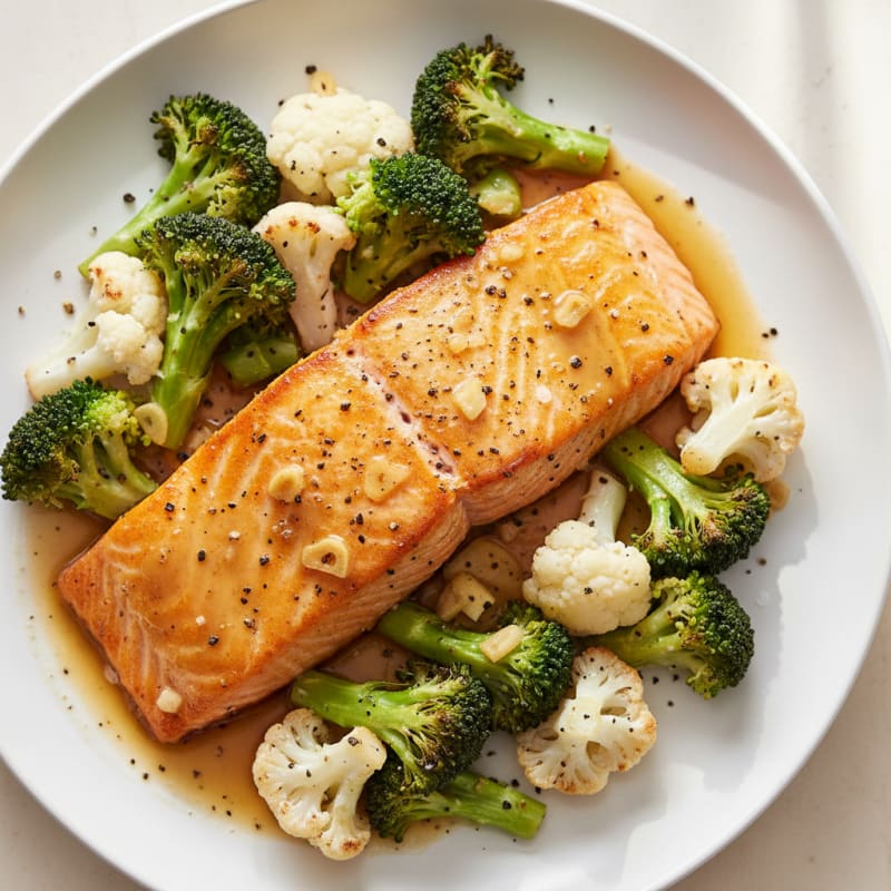 Turmeric-Ginger Salmon with Roasted Vegetables