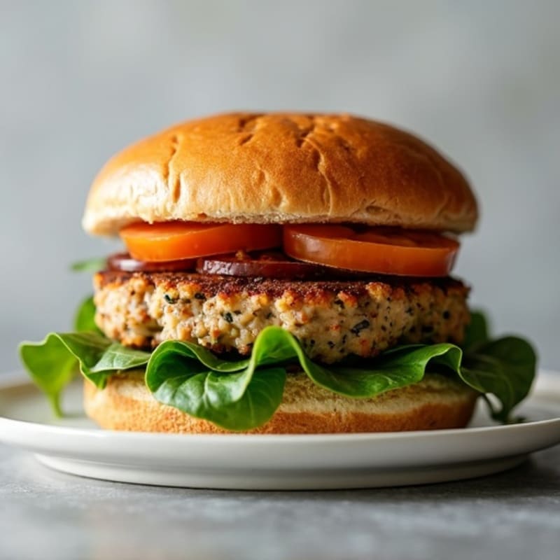 Lean Turkey Spinach Burger with Caramelized Onions