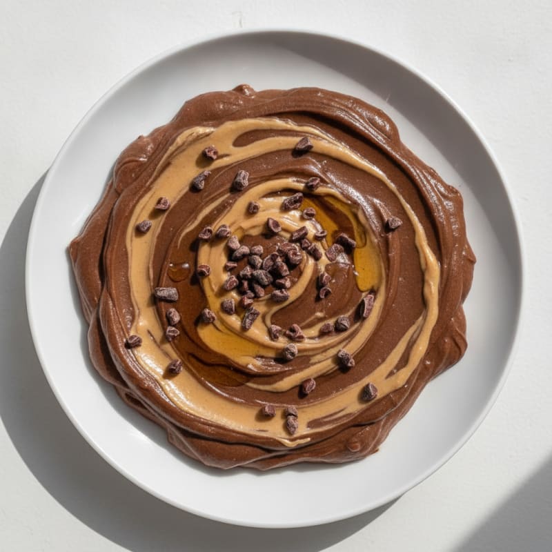 Silky Chocolate Protein Pudding with Peanut Butter Swirl