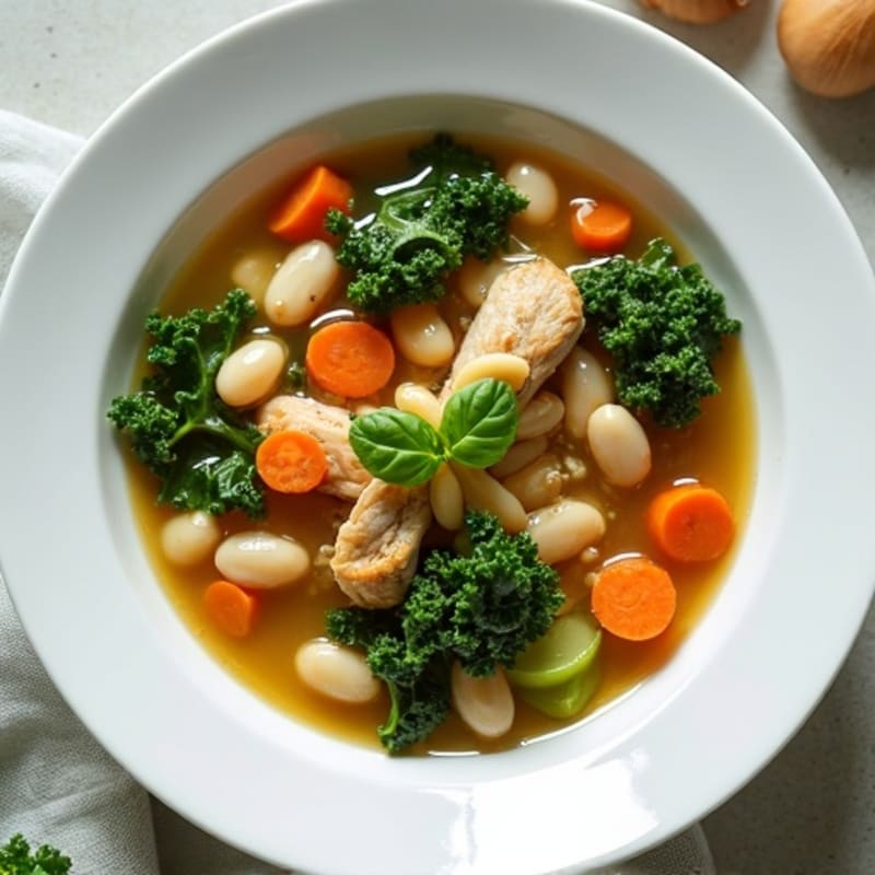 Hearty White Bean Chicken Kale Soup
