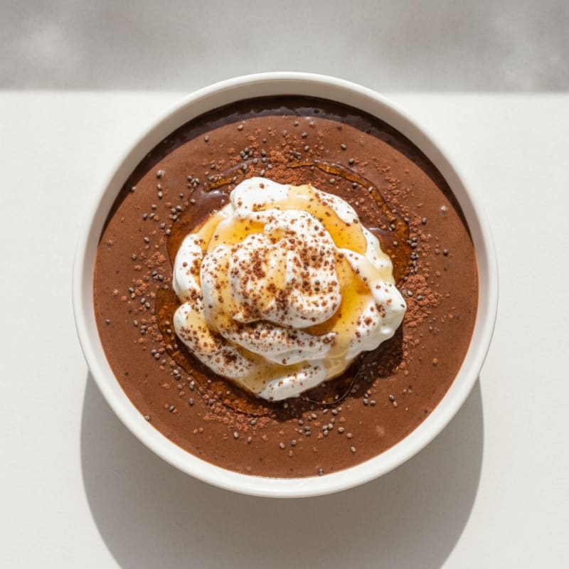 Silky Chocolate Protein Pudding with Greek Yogurt
