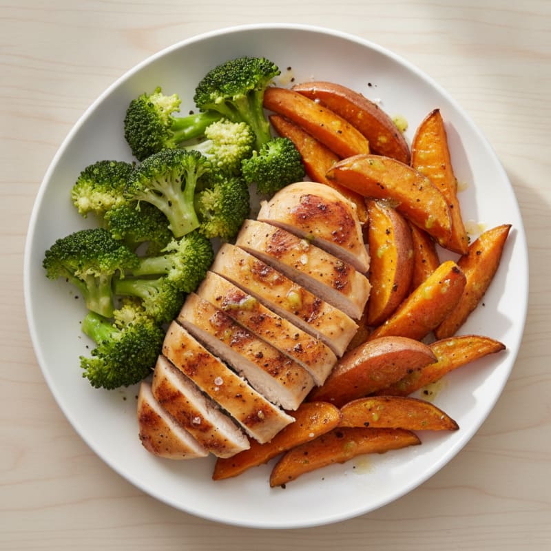 Honey-Lime Glazed Chicken and Roasted Sweet Potatoes