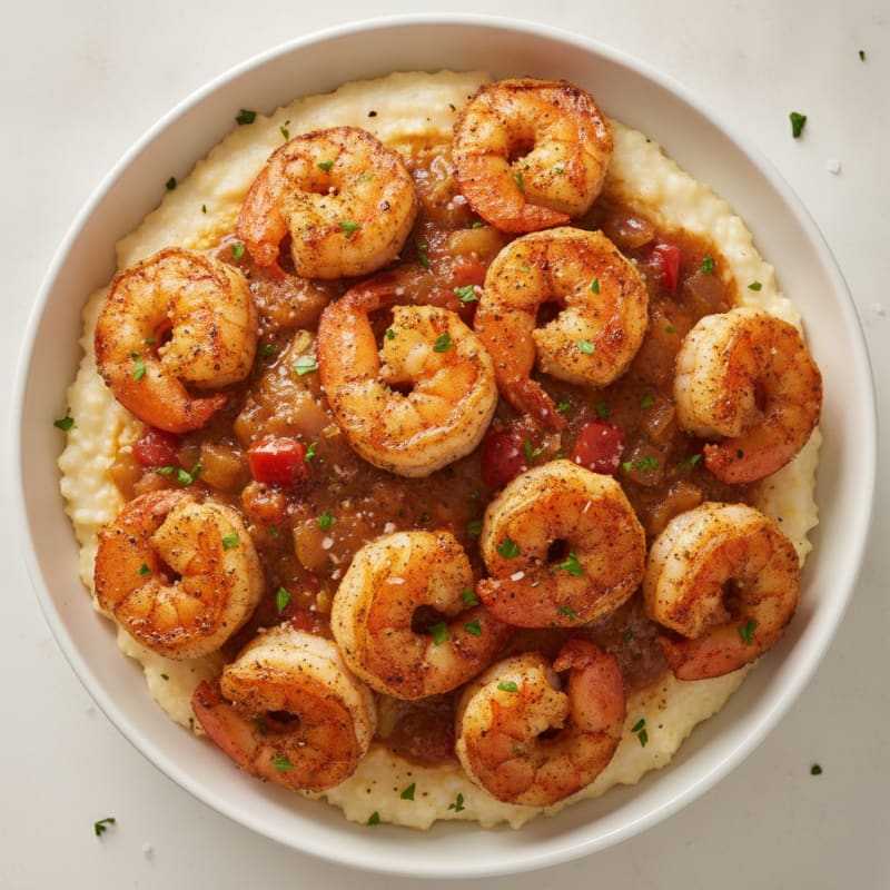 Cajun Shrimp with Creamy Grits