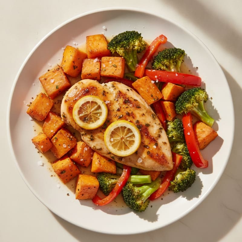 Lemon-Herb Roasted Chicken and Veggies