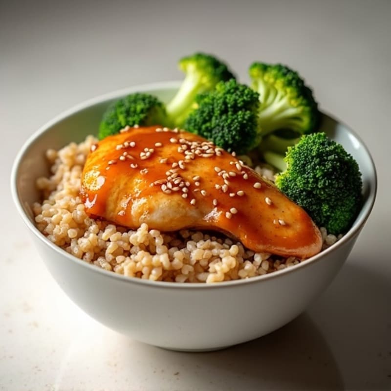 Honey-Garlic Glazed Chicken with Sesame Rice Bowl