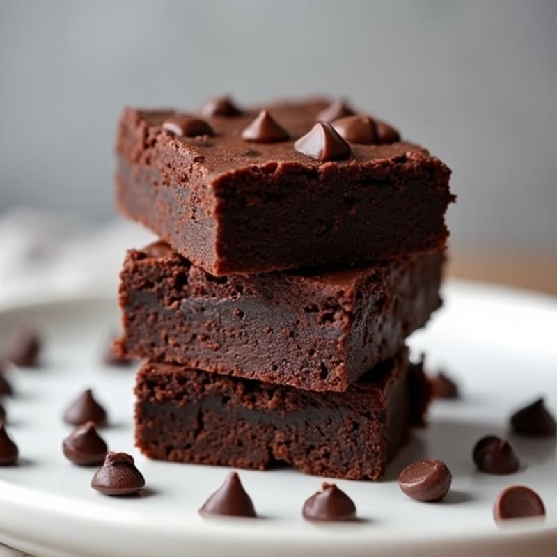 Fudgy Black Bean Brownies with Dark Chocolate