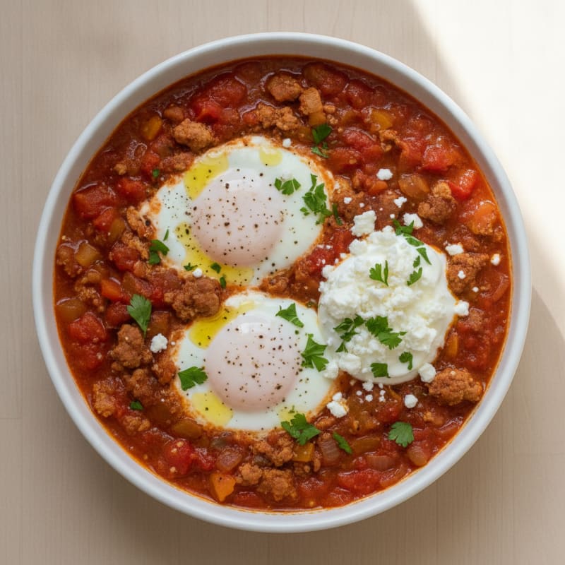 Spiced Tomato and Poached Egg Shakshuka