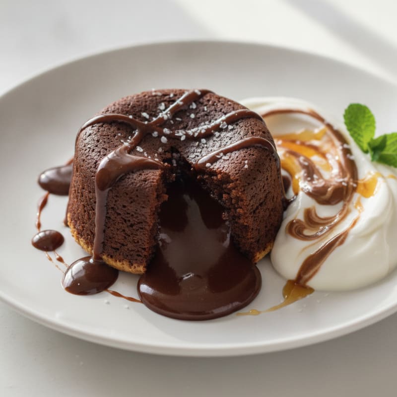 High-Protein Molten Chocolate Lava Cake