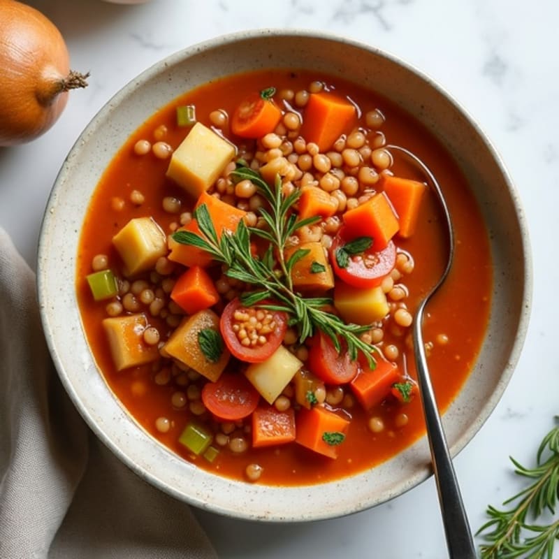 Smoky Lentil and Vegetable Stew with Herbs