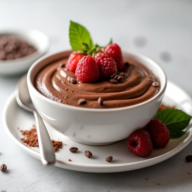 Silky Chocolate Protein Pudding with Greek Yogurt