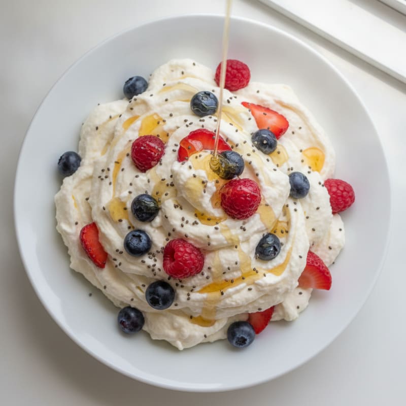 Creamy Greek Yogurt Protein Mousse with Mixed Berries