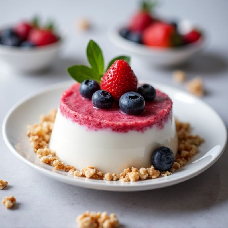 Silky Greek Yogurt Protein Mousse with Berries