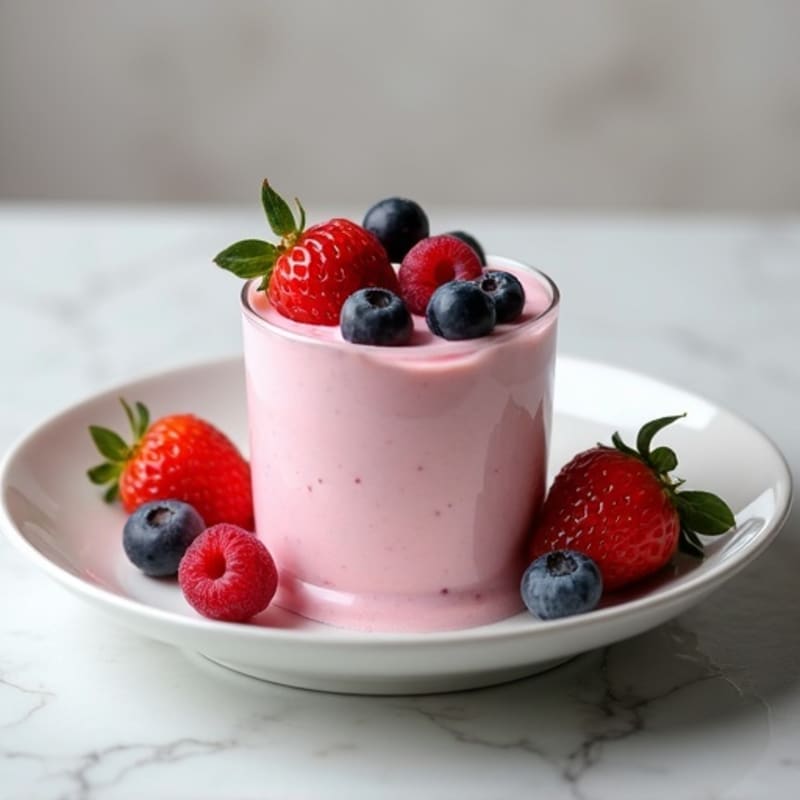 Silky Greek Yogurt Protein Mousse with Berries