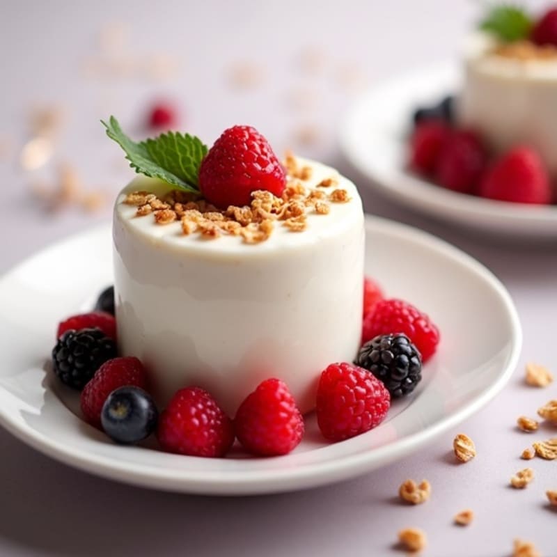 Silky Greek Yogurt Protein Mousse with Fresh Berries