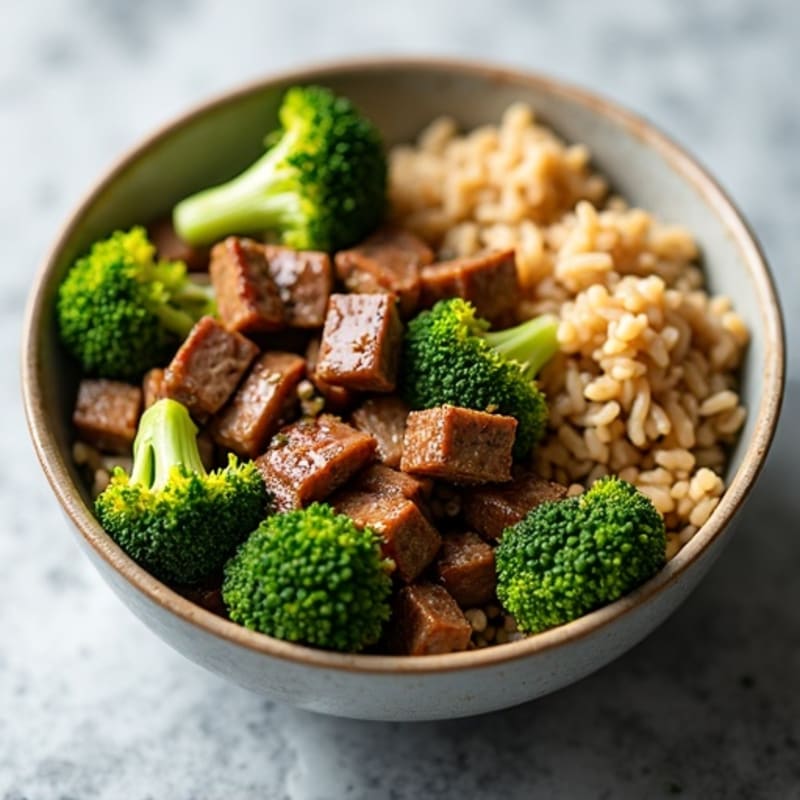 Ginger-Garlic Beef and Broccoli Rice Bowl