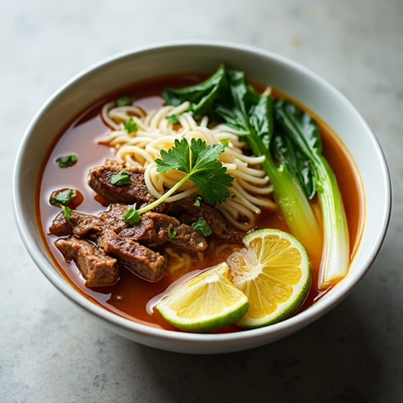 Lemongrass Beef Rice Noodle Soup