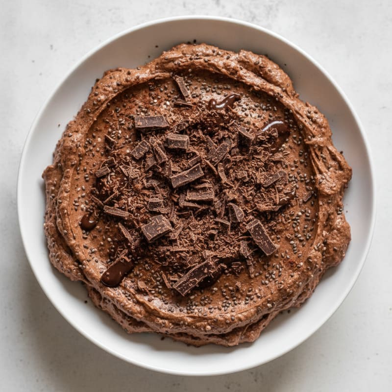 Chocolate Protein Mousse with Chia Seeds