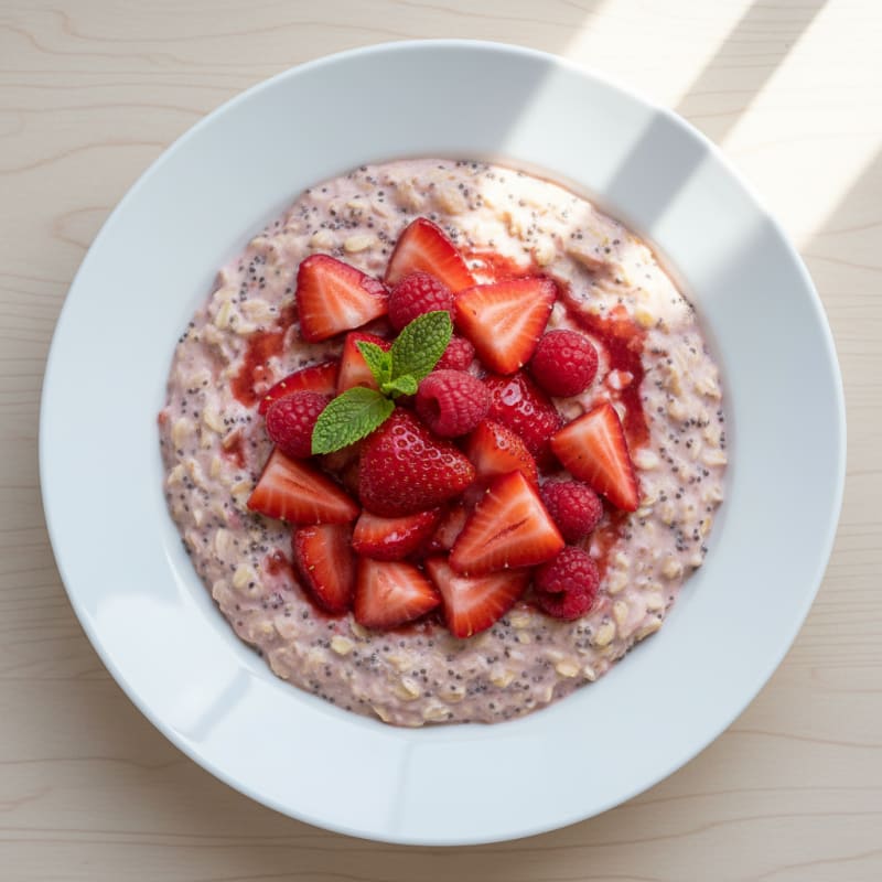 Creamy Strawberry Shortcake Overnight Oats