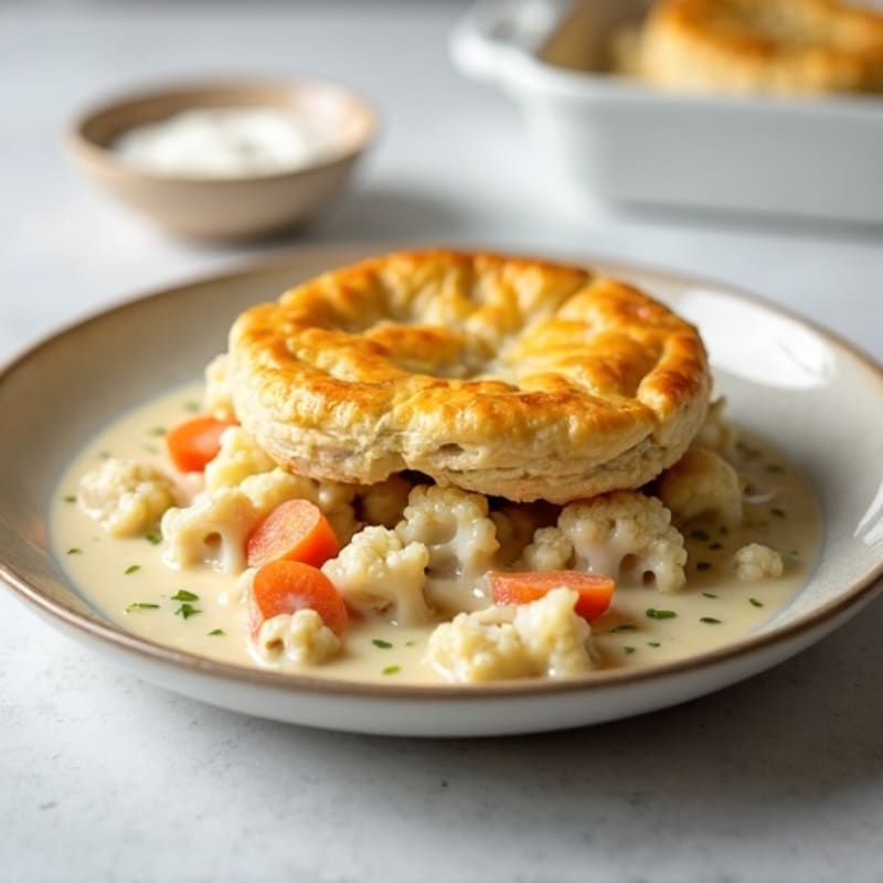 Creamy Cauliflower Chicken Pot Pie