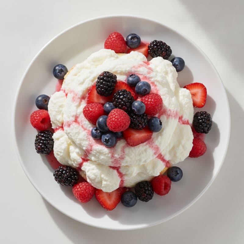 Greek Yogurt Protein Mousse with Mixed Berries