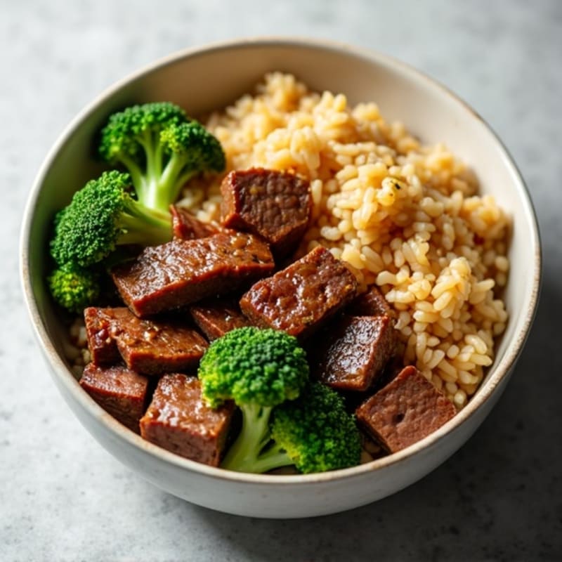 Ginger-Garlic Beef and Broccoli Rice Bowl
