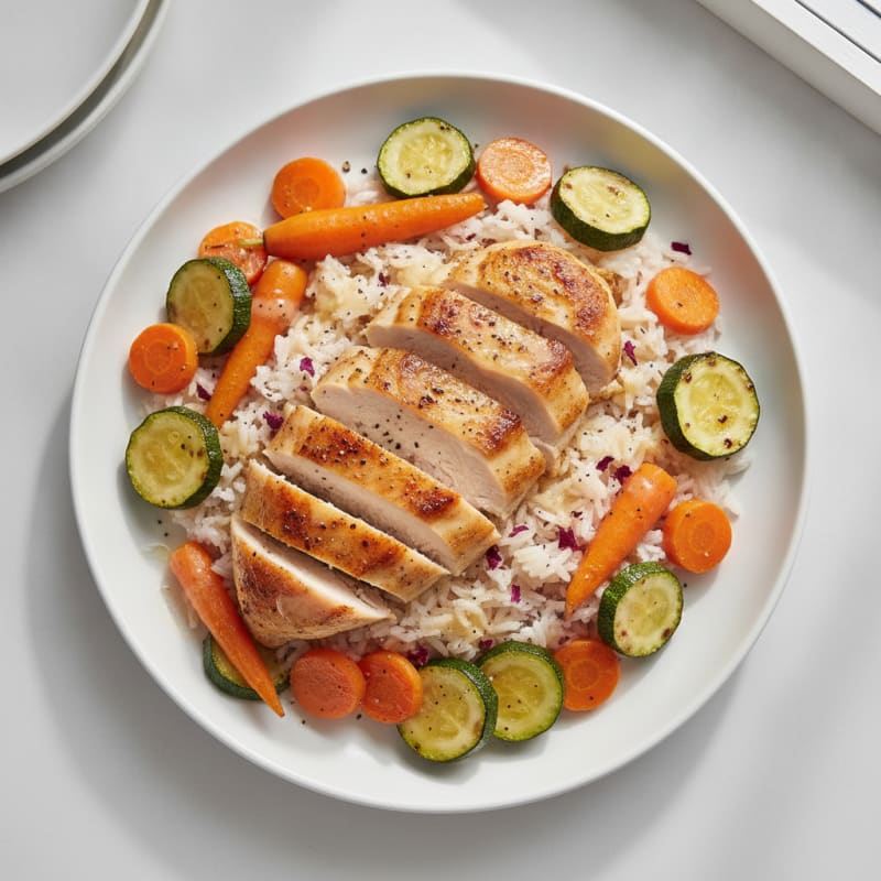 Jasmine Rose Chicken and Roasted Vegetables
