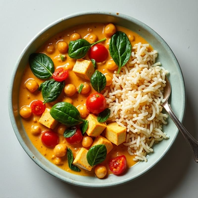 Creamy Coconut Chickpea and Spinach Curry