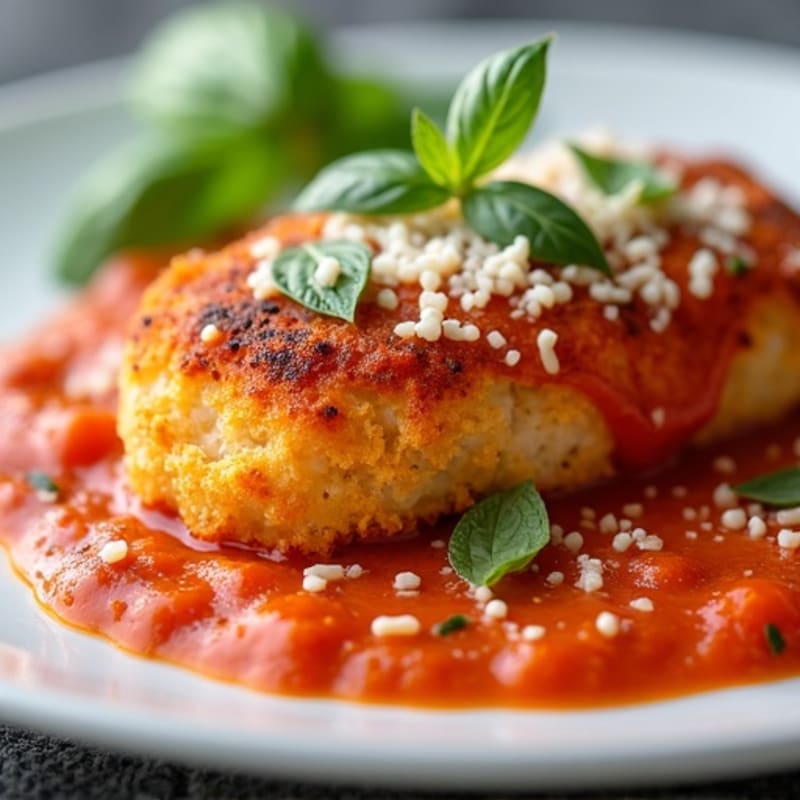 Crispy Baked Chicken Parmesan with Creamy Tomato Vodka Sauce