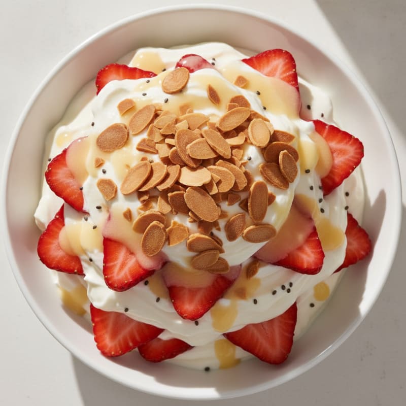Creamy Greek Yogurt Protein Parfait with Almonds
