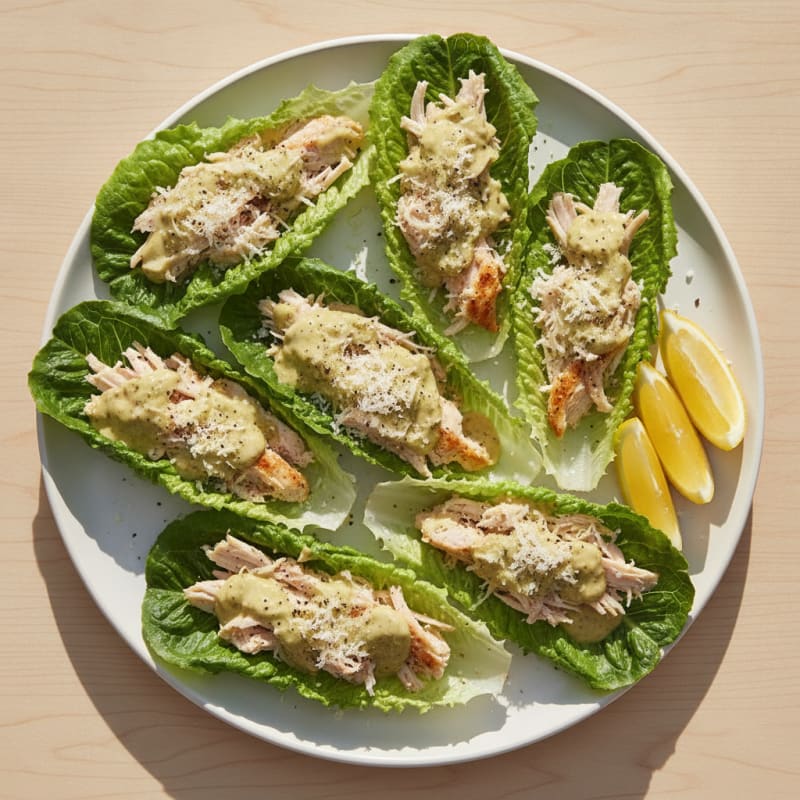 Chicken Caesar Lettuce Wraps