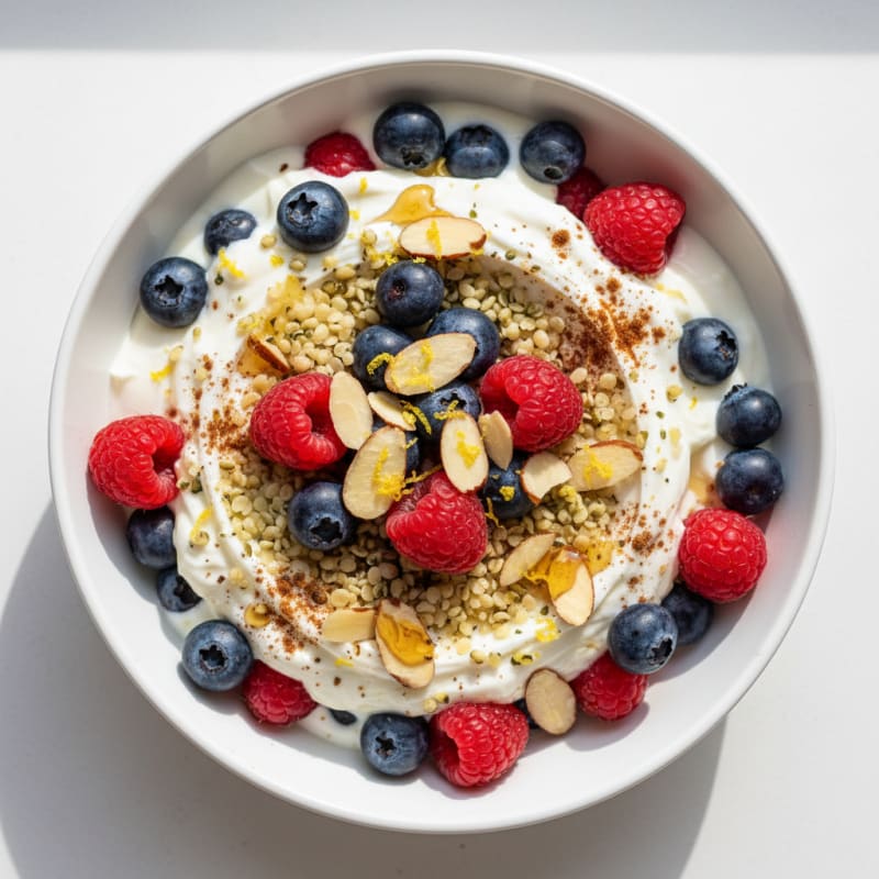 High-Protein Mediterranean Berry Parfait