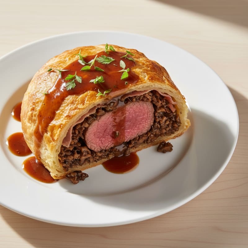 Classic Beef Wellington with Mushroom Duxelles