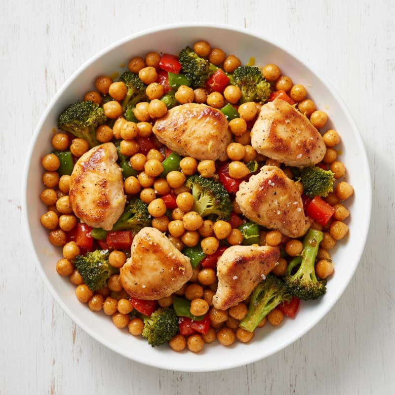 Zesty Roasted Chickpea & Veggie Bowl