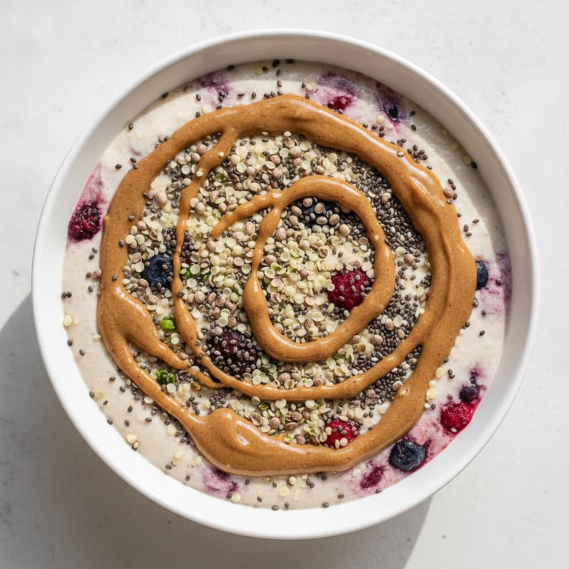 Silky Tofu and Berry Protein Smoothie Bowl