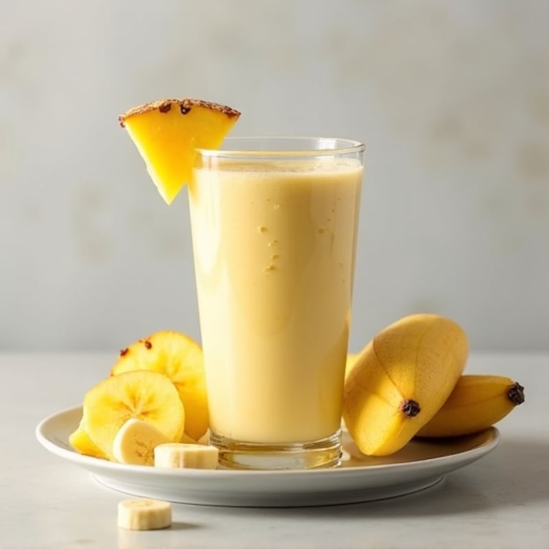 Protein Pineapple Banana Smoothie with Egg White Protein