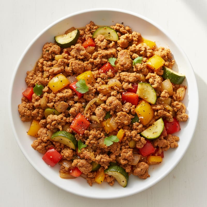 Zesty Ground Turkey and Vegetable Skillet