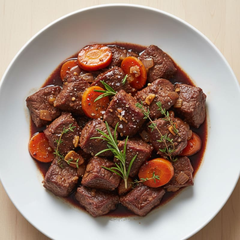 Tender Red Wine Braised Beef