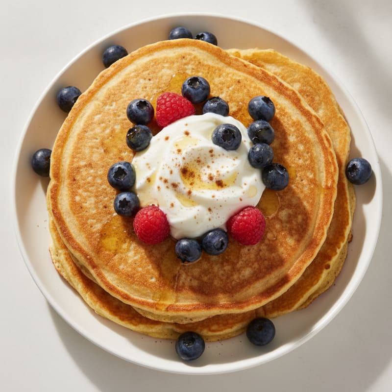 Almond Flour Pancakes with Berries